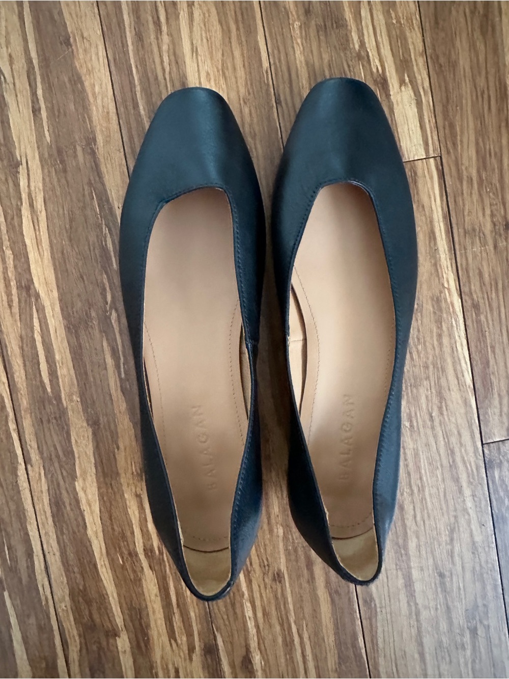 Black Square-Toe Ballet Flats for Women - Sleek Everyday Loafers